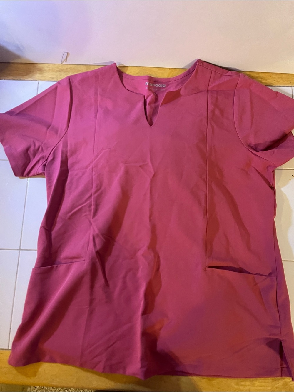 Women’s large mandala pink scrub set